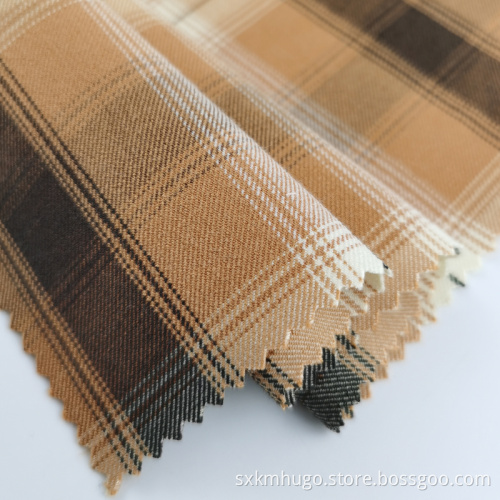 21S Yarn Dyed Plaid Flannel Fabric for Shirt